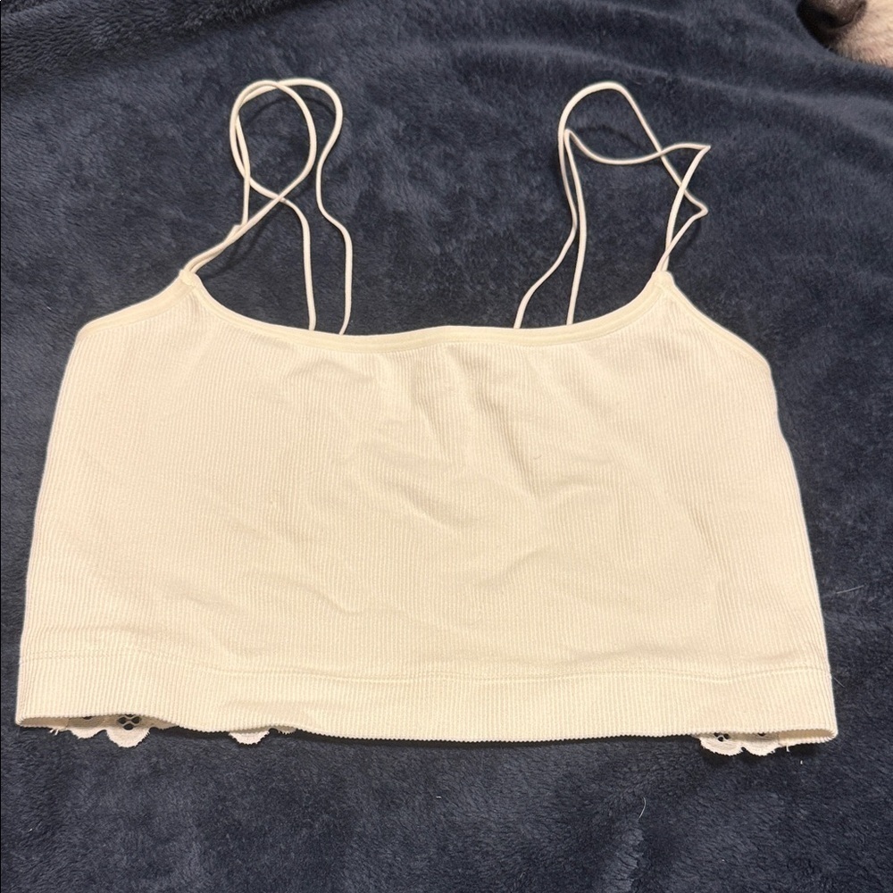 Hollister Women's Cream Spaghetti Strap Top - Picture 1 of 2